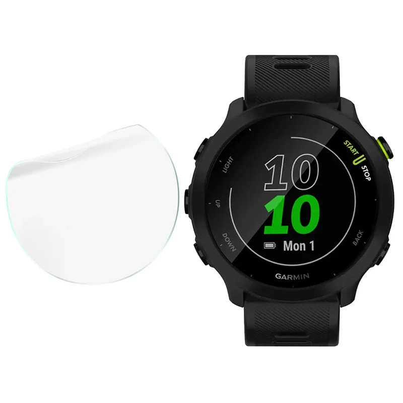 Schutzfolie für den Bildschirm für Garmin Forerunner 55, Bizon Watch HydroFlex, 6 Stück