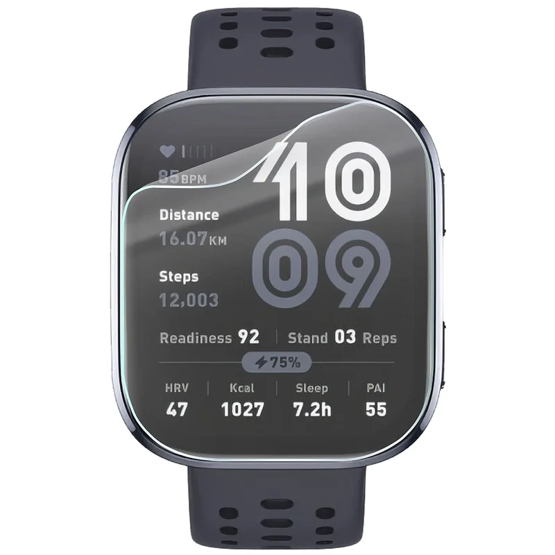 Schutzfolie für den Bildschirm für Amazfit Bip 6, Bizon Watch HydroFlex, 6 Stück