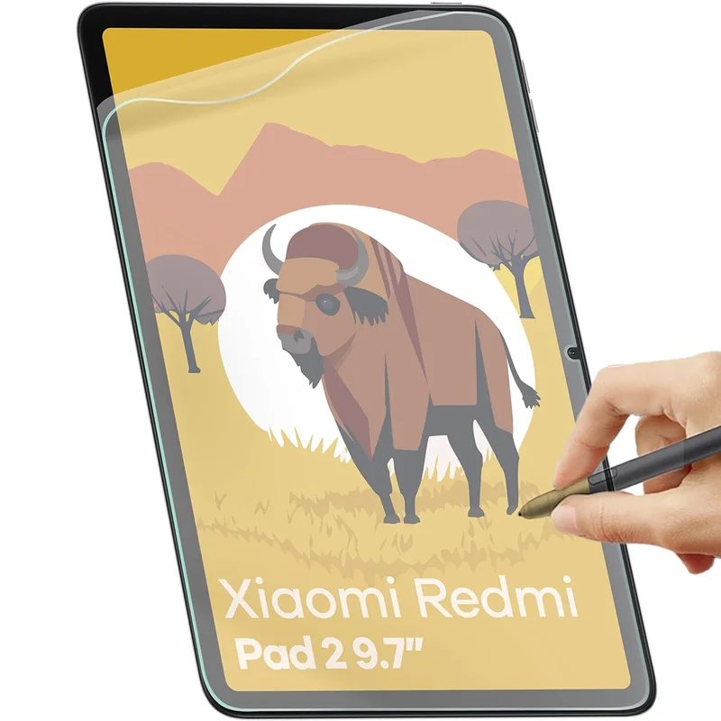 Papierimitationsfolie für Xiaomi Redmi Pad 2 9.7" Bizon Film Tab Papirus Duo, 2 Stück