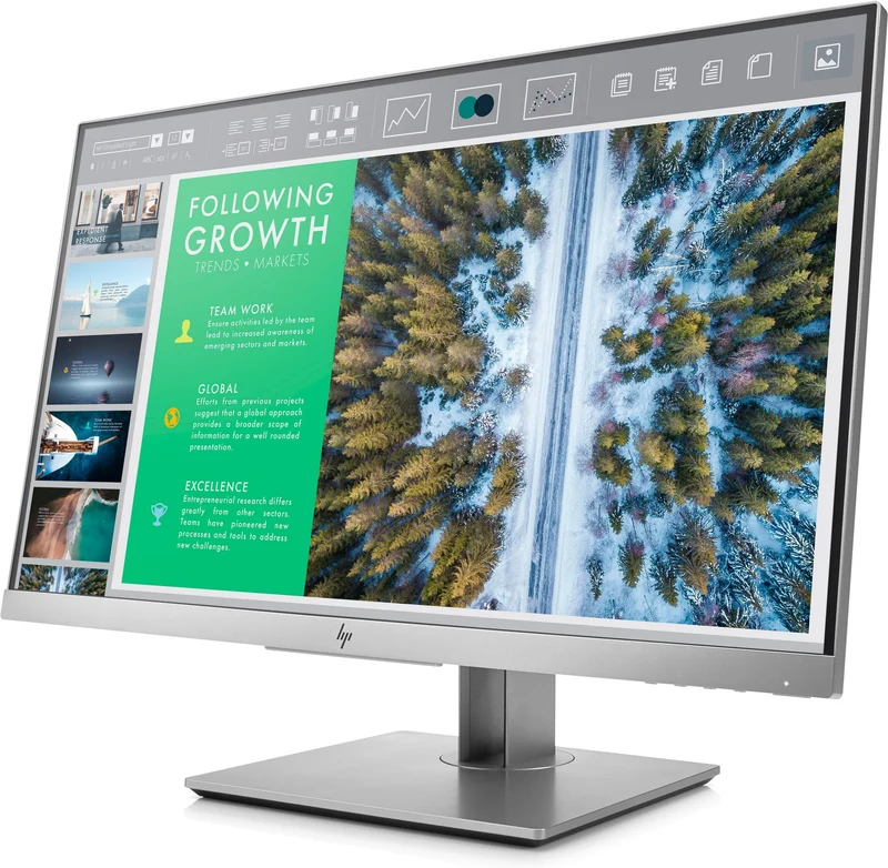 HP EliteDisplay E243 Monitor LED da 24" 1920x1080 Pixel Full HD Contrasto 1000:1 Luminosità 250 cd/m² Tempo di risposta 5ms USB VGA HDMI DVI