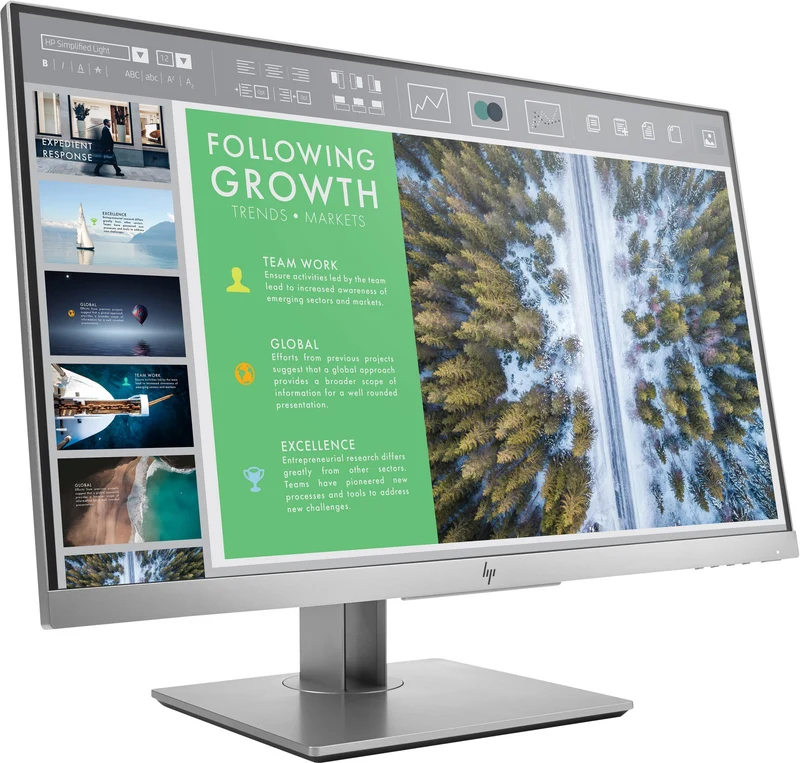 HP EliteDisplay E243 Monitor LED da 24" 1920x1080 Pixel Full HD Contrasto 1000:1 Luminosità 250 cd/m² Tempo di risposta 5ms USB VGA HDMI DVI
