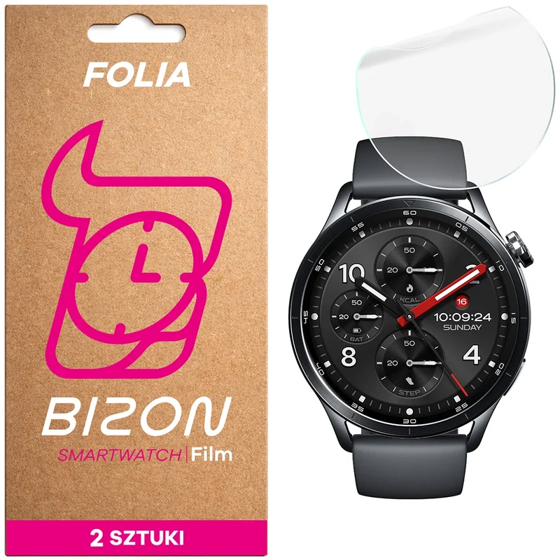 Hydrogel Folie für den Bildschirm für Xiaomi Watch S5, Bizon Watch Film Hydrogel Duo, 2 Stück