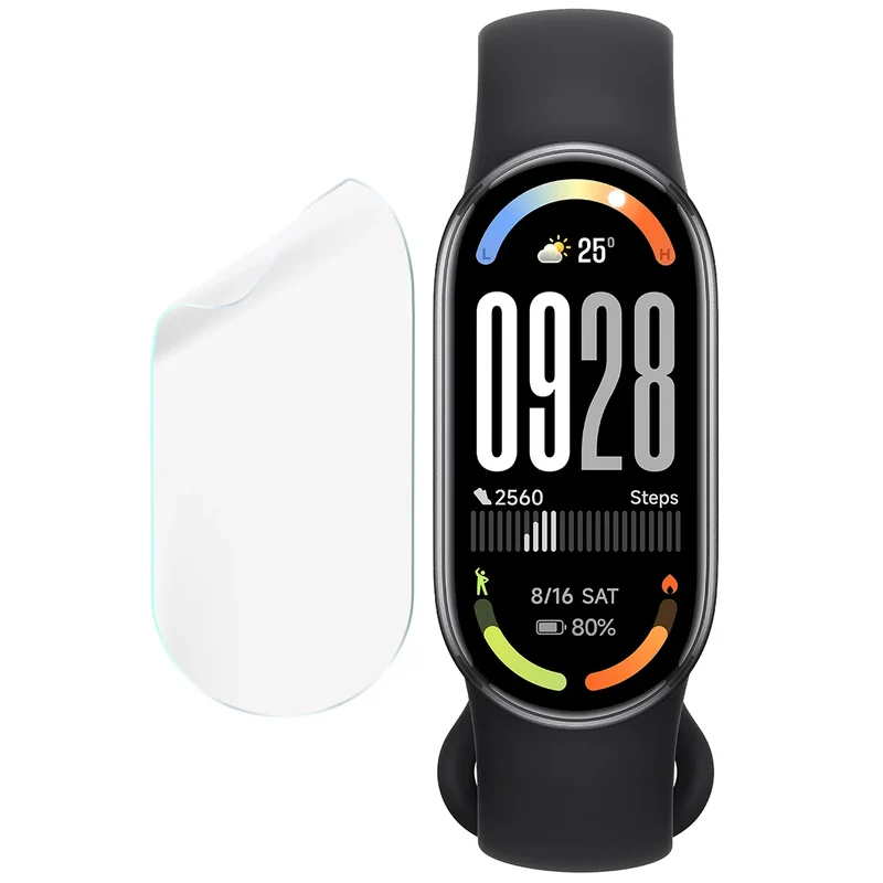 Schutzfolie für den Bildschirm für Xiaomi Smart Band 10, Bizon Watch HydroFlex, 6 Stück