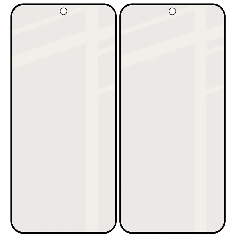 Mattes Hartglas für Xiaomi POCO X8 Pro, Bizon Glass Matte Duo, Schwarzer Rahmen, 2 Stück