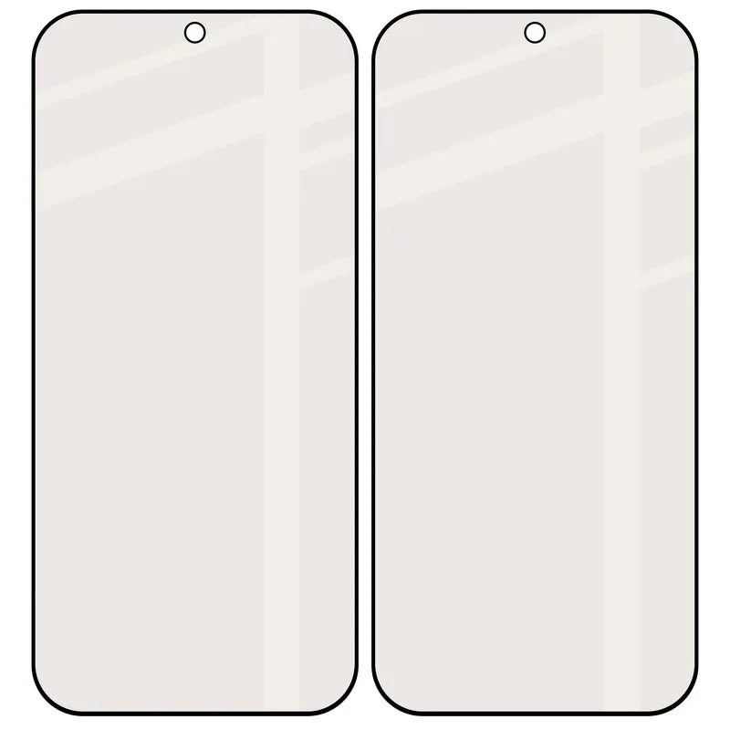 Mattes Hartglas für Honor 600 5G / 600 Pro 5G, Bizon Glass Matte Duo, Schwarzer Rahmen, 2 Stück