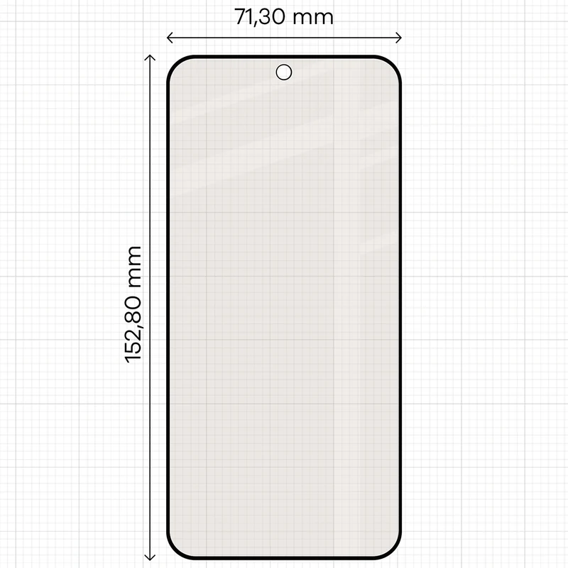 Mattes Hartglas für Xiaomi POCO X8 Pro, Bizon Glass Matte, Schwarzer Rahmen
