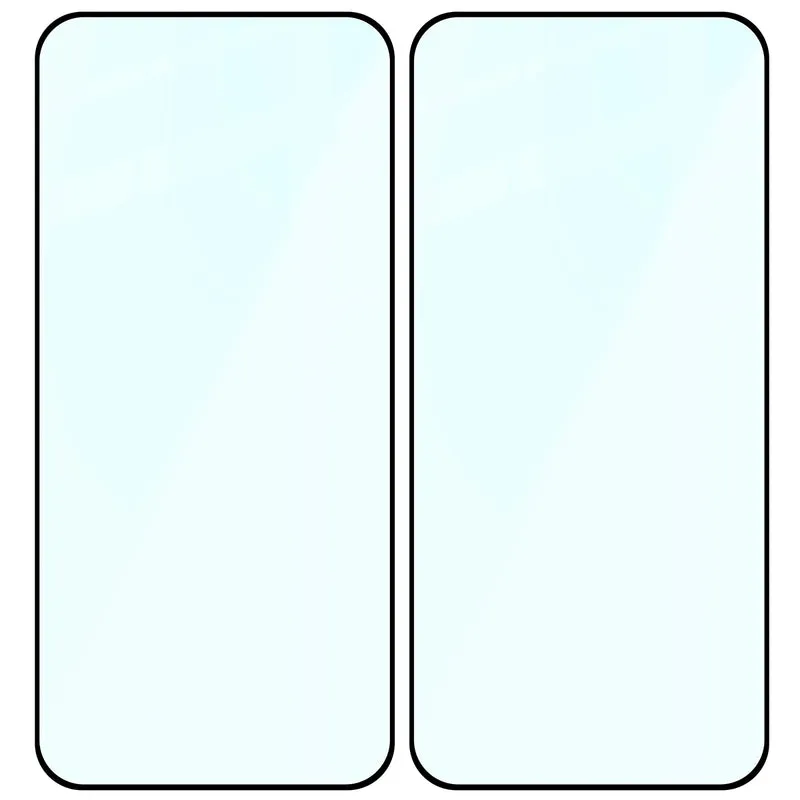 Gehärtetes Glas für Vivo X300 FE, Bizon Glass Edge Duo, Schwarzer Rahmen, 2 Stück
