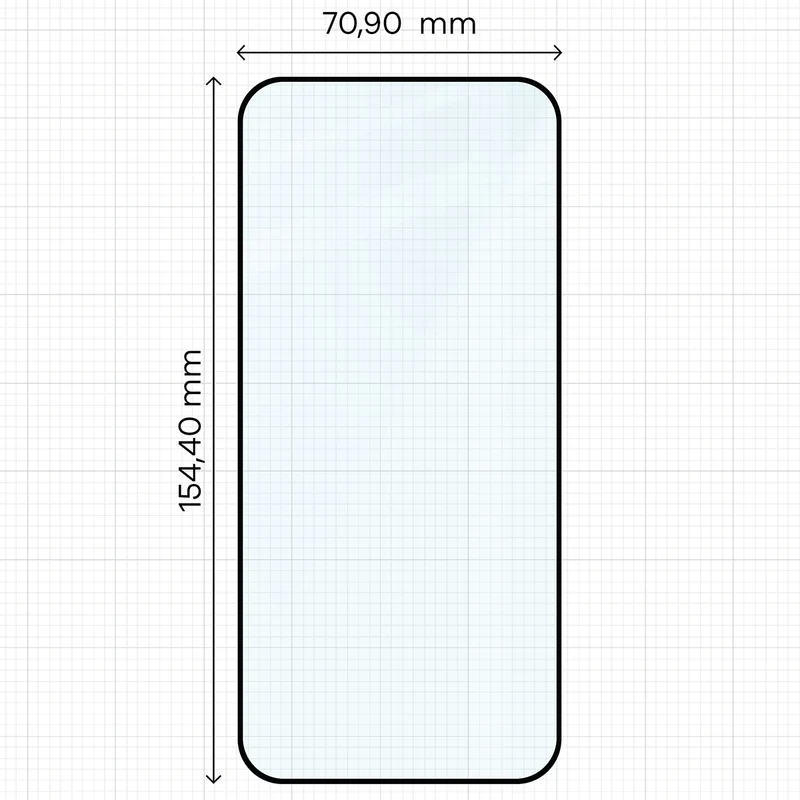 Gehärtetes Glas für Realme 16 5G, Bizon Glass Edge Duo, Schwarzer Rahmen, 2 Stück