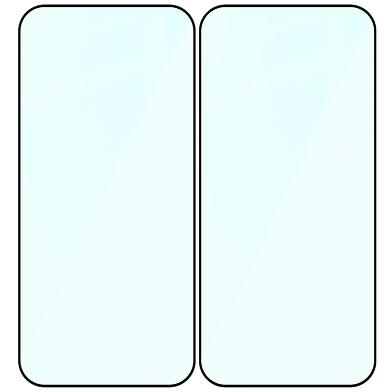 Gehärtetes Glas für Motorola Moto G67 5G / G77 5G / G87 5G, Bizon Glass Edge Duo, Schwarzer Rahmen, 2 Stück