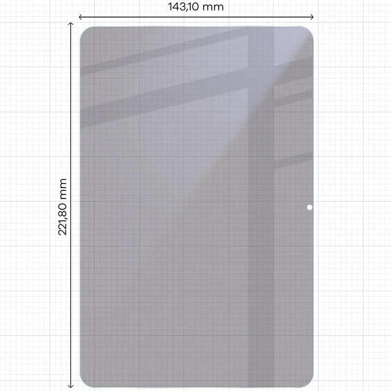Hybridglas mit Privatschutzfilter für Xiaomi Redmi Pad 2 9.7", Bizon Tab Hybrid Shadow, Matt