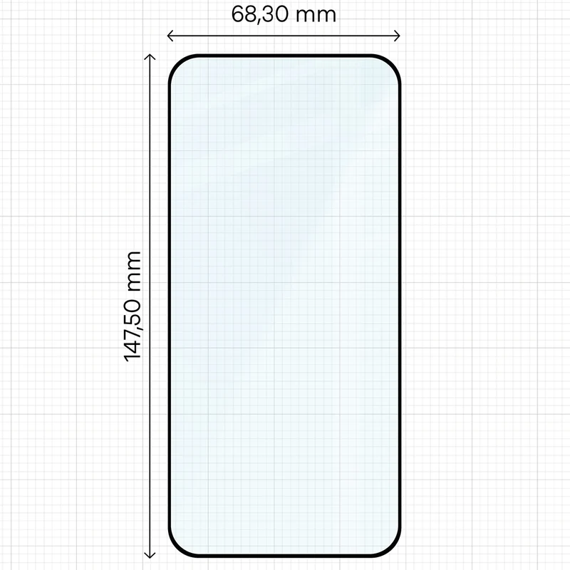 Gehärtetes Glas für Vivo X300 FE, Bizon Glass Edge, Schwarzer Rahmen