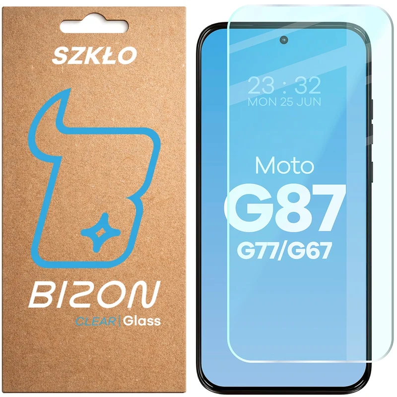 Gehärtetes Glas für Motorola Moto G67 5G / G77 5G / G87 5G, Bizon Glass Clear