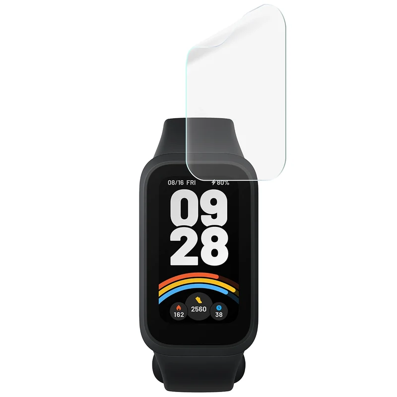 Schutzfolie für den Bildschirm für Xiaomi Mi Smart Band 9 Active, Bizon Watch HydroFlex, 3 Stück