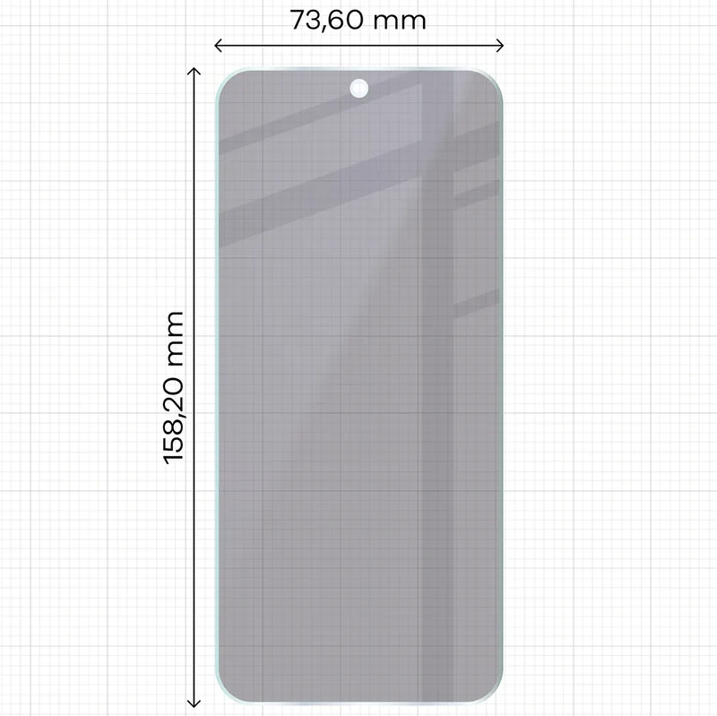 Hybridglas mit Privatschutzfilter für Xiaomi 17T Pro, Bizon Hybrid Shadow, Matt