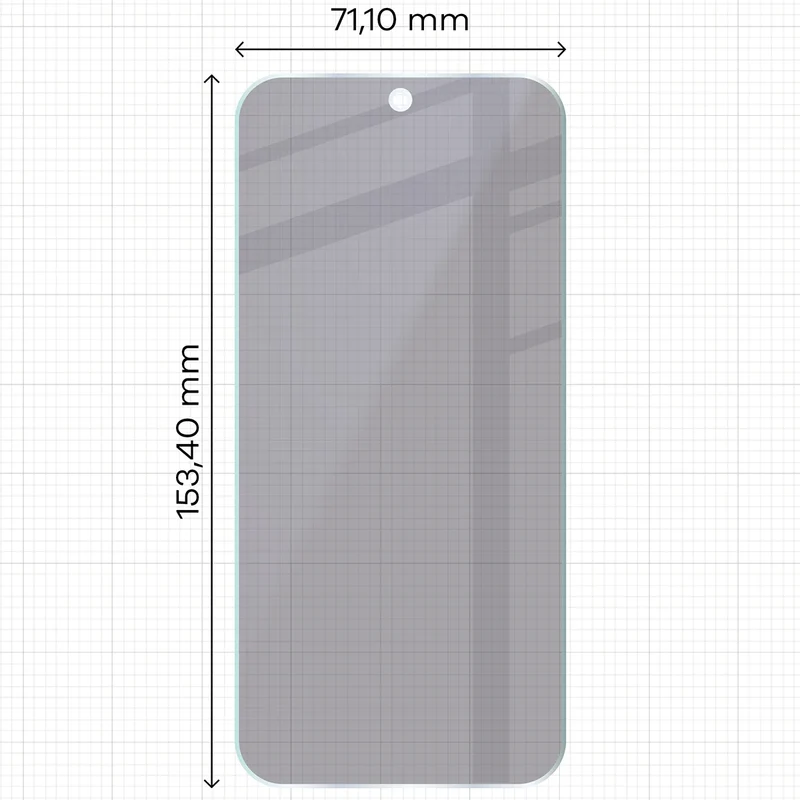 Hybridglas mit Privatschutzfilter für Xiaomi 17T, Bizon Hybrid Shadow, Matt