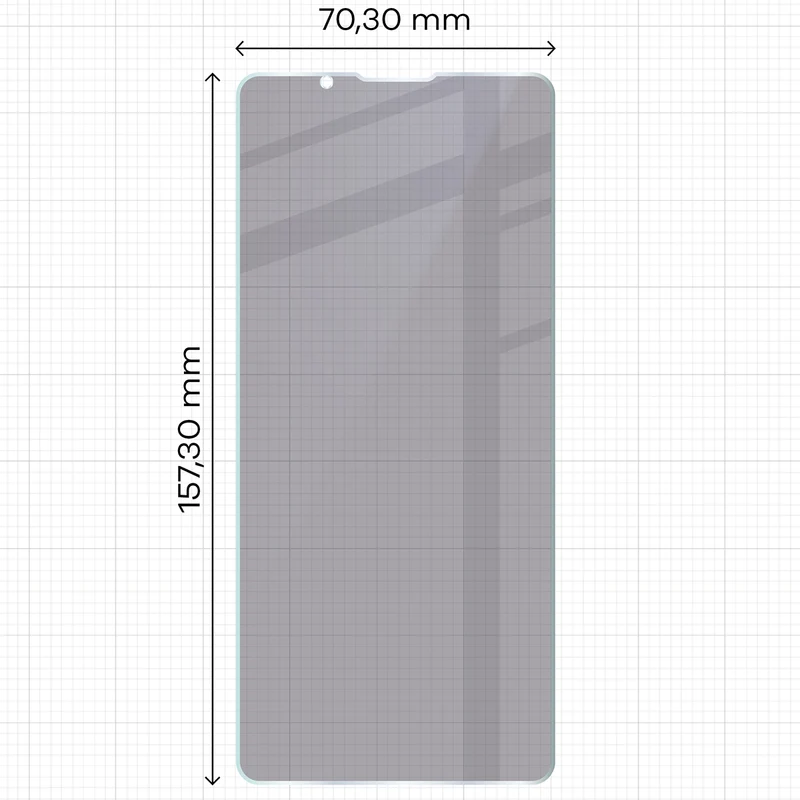 Hybridglas mit Privatschutzfilter für Sony Xperia 1 VIII, Bizon Hybrid Shadow, Matt