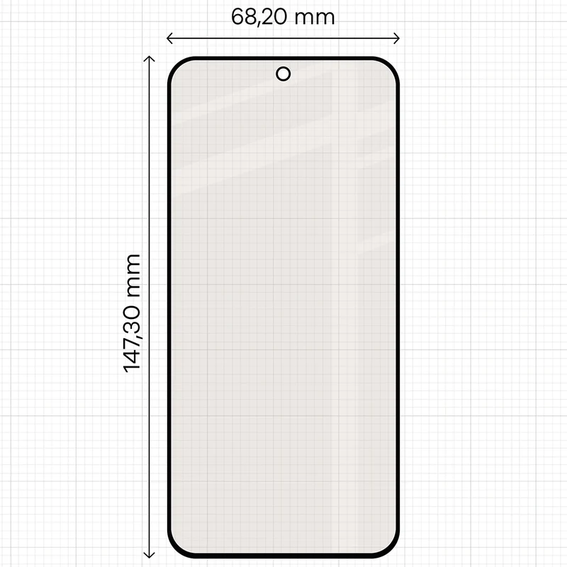 Mattes Hartglas für Vivo X300 FE, Bizon Glass Matte Duo, Schwarzer Rahmen, 2 Stück