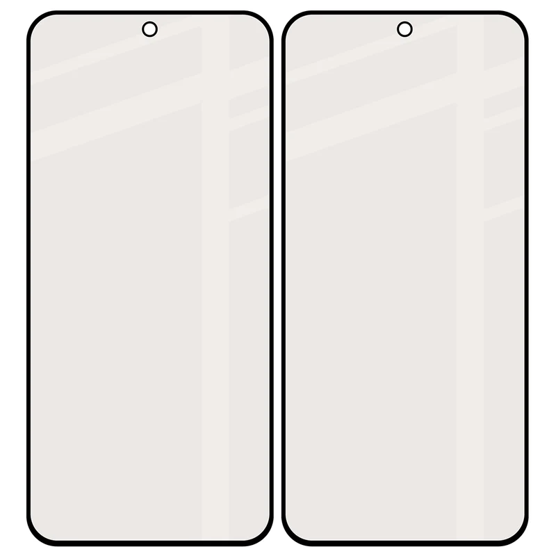 Mattes Hartglas für Vivo X300 FE, Bizon Glass Matte Duo, Schwarzer Rahmen, 2 Stück