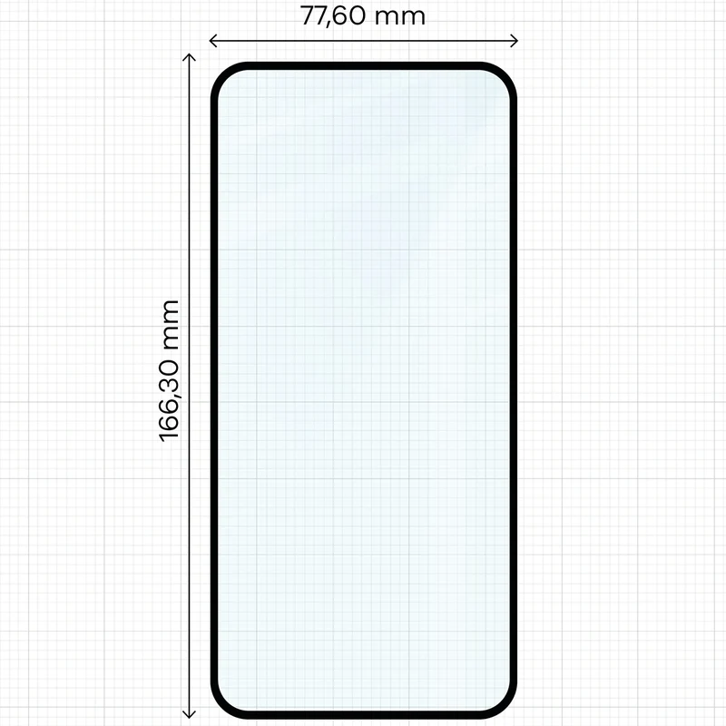 Gehärtetes Glas für Xiaomi Redmi 15 4G / 5G, Bizon Glass Edge Duo, Schwarzer Rahmen, 2 Stück