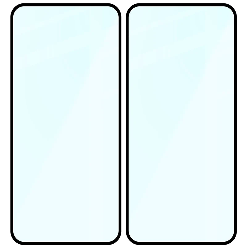 Gehärtetes Glas für Xiaomi Redmi 15 4G / 5G, Bizon Glass Edge Duo, Schwarzer Rahmen, 2 Stück