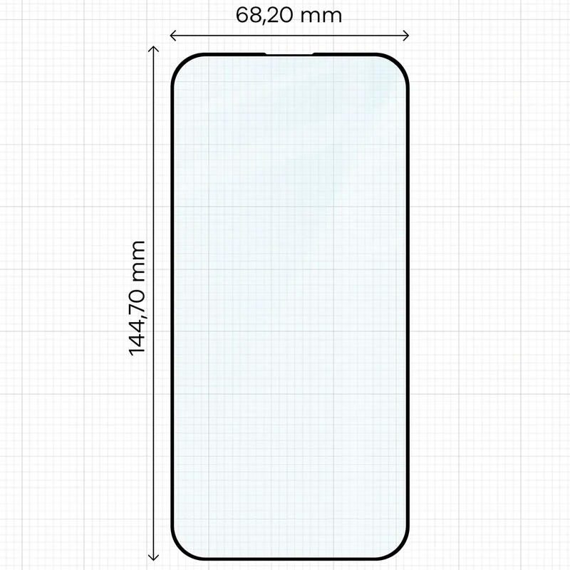Gehärtetes Glas mit Applikationsrahme für iPhone 15 / 16, Bizon Glass Aplikator Edge, 2 Sets