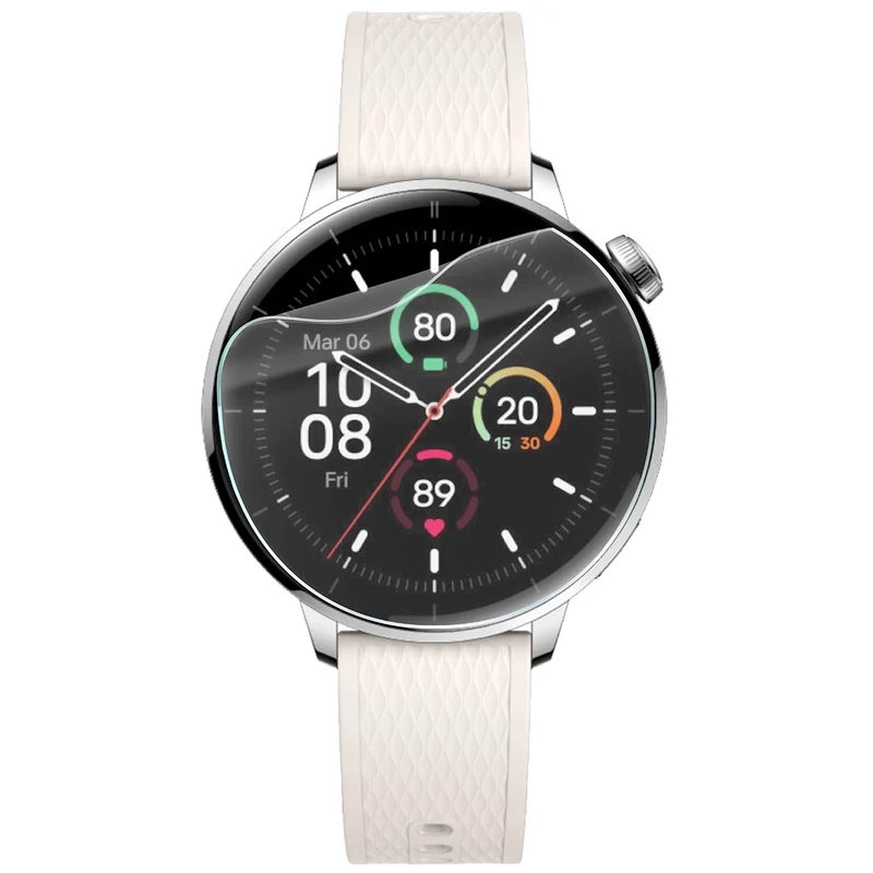 Schutzfolie für den Bildschirm für OnePlus Watch 3 43 mm, Bizon Watch HydroFlex, 3 Stück