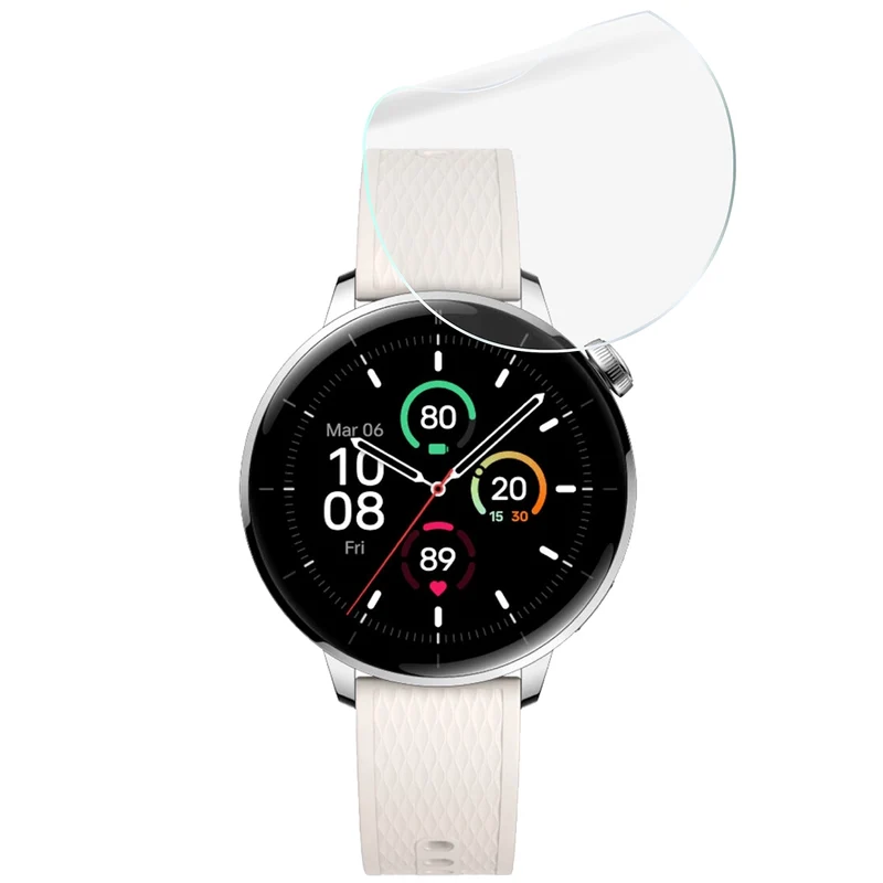 Schutzfolie für den Bildschirm für OnePlus Watch 3 43 mm, Bizon Watch HydroFlex, 3 Stück