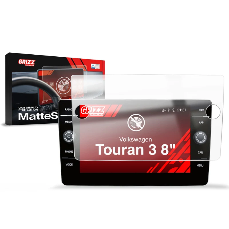 Matte Autodisplayfolie für Volkswagen Touran 3 Discover Media (2017-2026), Grizz Protector
