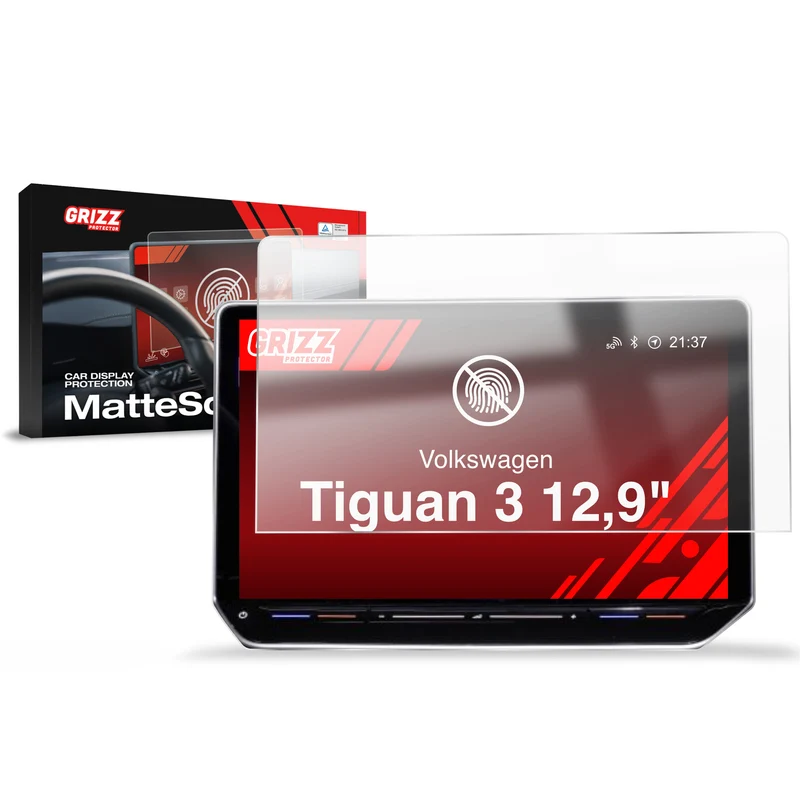 Matte Autodisplayfolie für Volkswagen Tiguan 3 12,9" (2024-2026), Grizz Protector