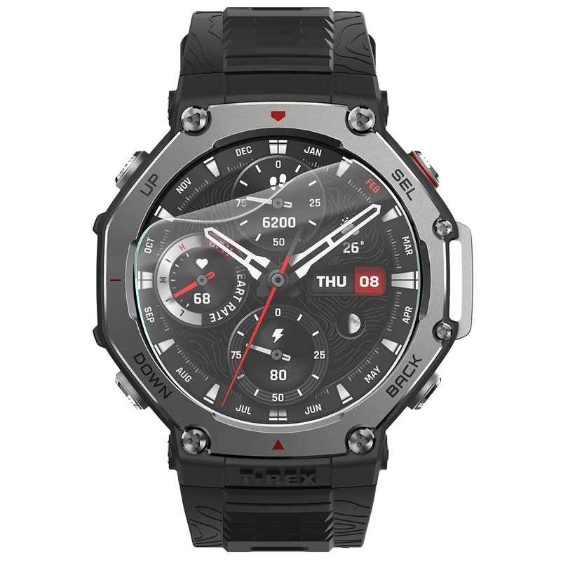 Schutzfolie für den Bildschirm für Amazfit T-Rex 3, Bizon Watch HydroFlex, 3 Stück