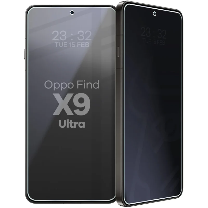 Hybridglas mit Privatschutzfilter für Oppo Find X9 Ultra, Bizon Hybrid Shadow, Matt