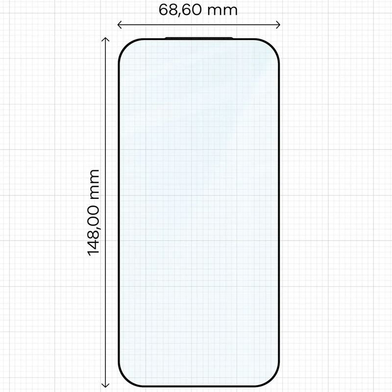 Gehärtetes Glas mit Applikationsrahme für Xiaomi 17, Bizon Glass Aplikator Edge, 1 Set