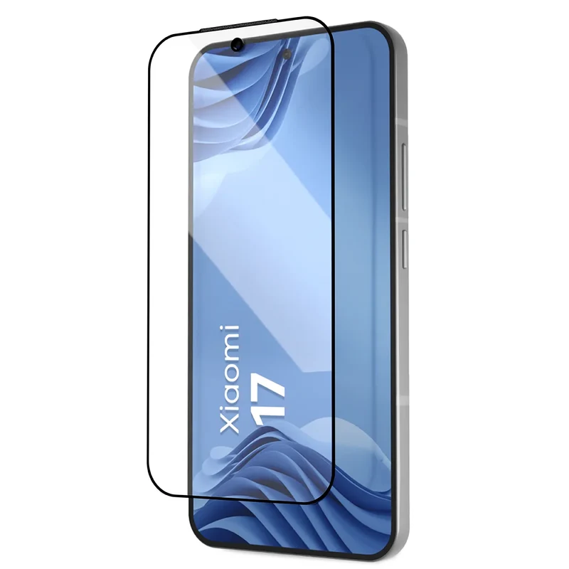 Gehärtetes Glas mit Applikationsrahme für Xiaomi 17, Bizon Glass Aplikator Edge, 1 Set