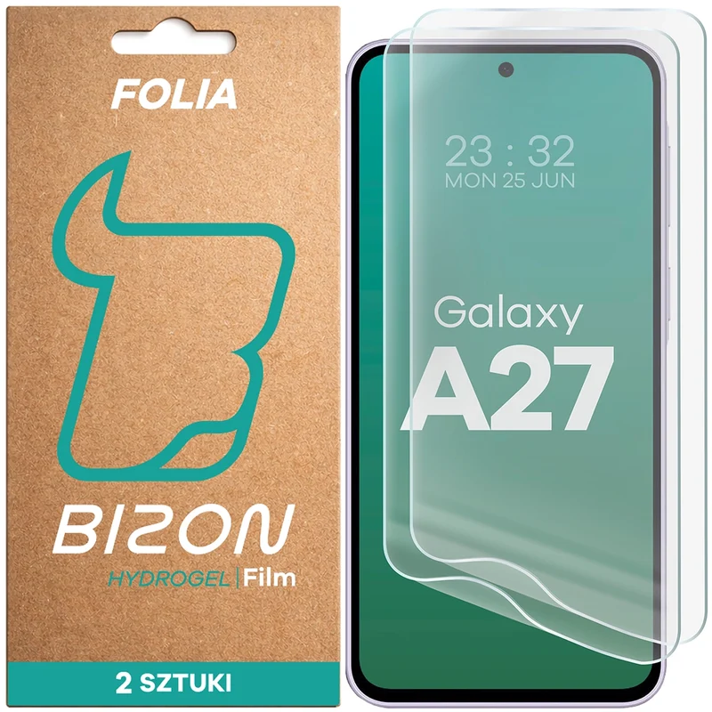 Hydrogel Folie für den Bildschirm für Galaxy A27 5G, Bizon Film Hydrogel Front Duo, 2 Stück