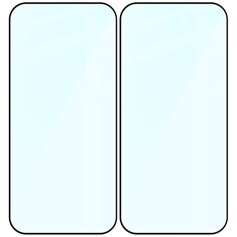 Gehärtetes Glas für Honor 600 5G / 600 Pro 5G, Bizon Glass Edge Duo, Schwarzer Rahmen, 2 Stück