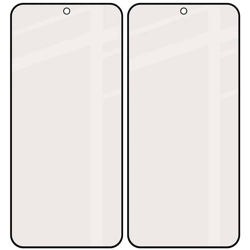 Mattes Hartglas für Xiaomi Redmi Note 15 Pro 5G, Bizon Glass Matte Duo, Schwarzer Rahmen, 2 Stück