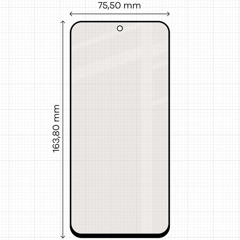 Mattes Hartglas für Xiaomi Redmi 15 4G / 5G, Bizon Glass Matte Duo, Schwarzer Rahmen, 2 Stück