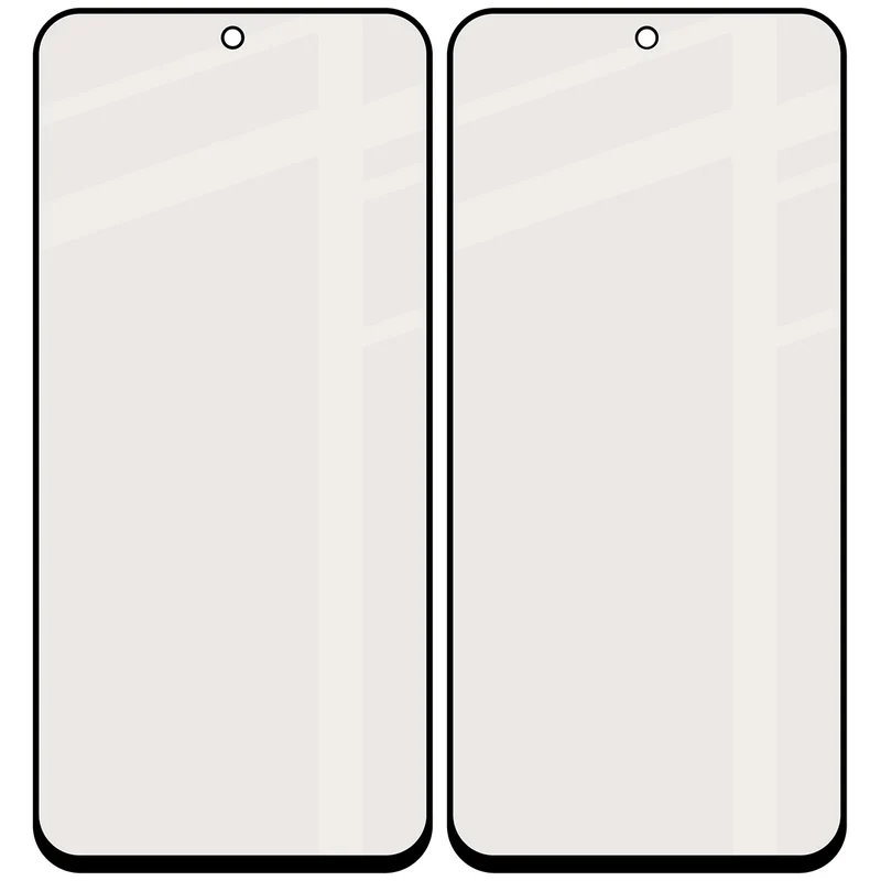 Mattes Hartglas für Xiaomi Redmi 15 4G / 5G, Bizon Glass Matte Duo, Schwarzer Rahmen, 2 Stück