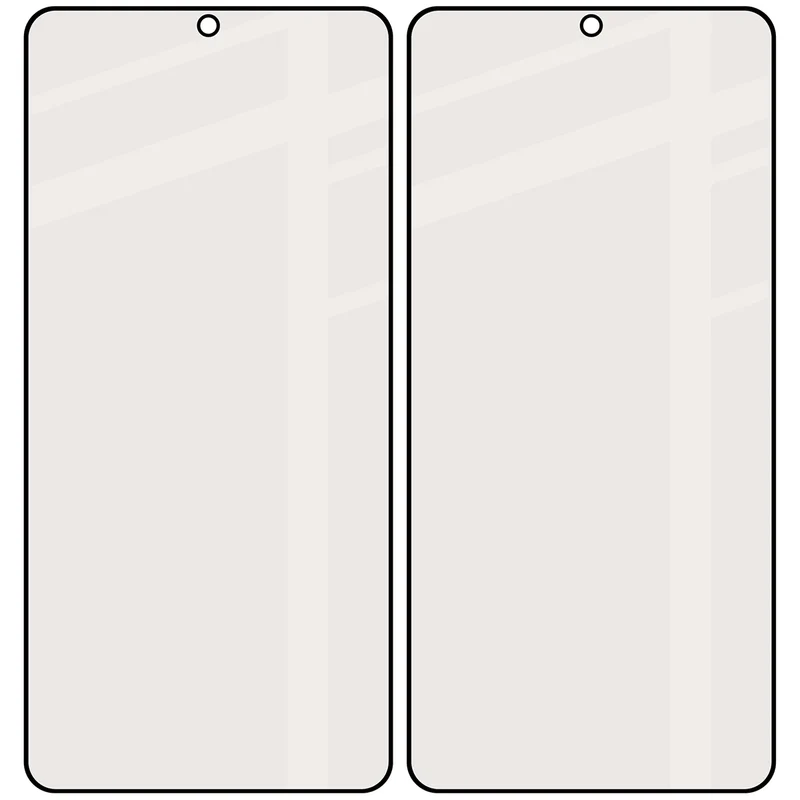 Mattes Hartglas für Galaxy S26, Bizon Glass Matte Duo, Schwarzer Rahmen, 2 Stück