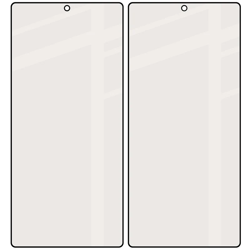 Mattes Hartglas für Galaxy S25 Ultra, Bizon Glass Matte Duo, Schwarzer Rahmen, 2 Stück