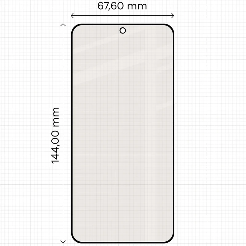 Mattes Hartglas für Galaxy S25, Bizon Glass Matte Duo, Schwarzer Rahmen, 2 Stück
