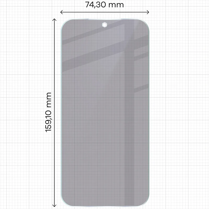 Hybridglas mit Privatschutzfilter für Xiaomi 17 Ultra, Bizon Hybrid Shadow, Matt