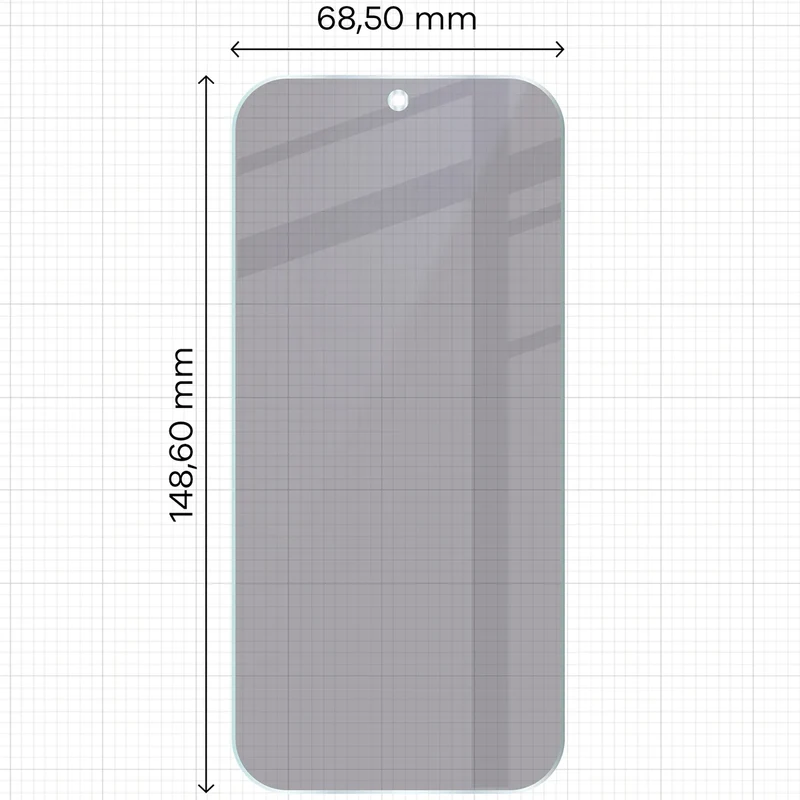 Hybridglas mit Privatschutzfilter für Xiaomi 17, Bizon Hybrid Shadow, Matt