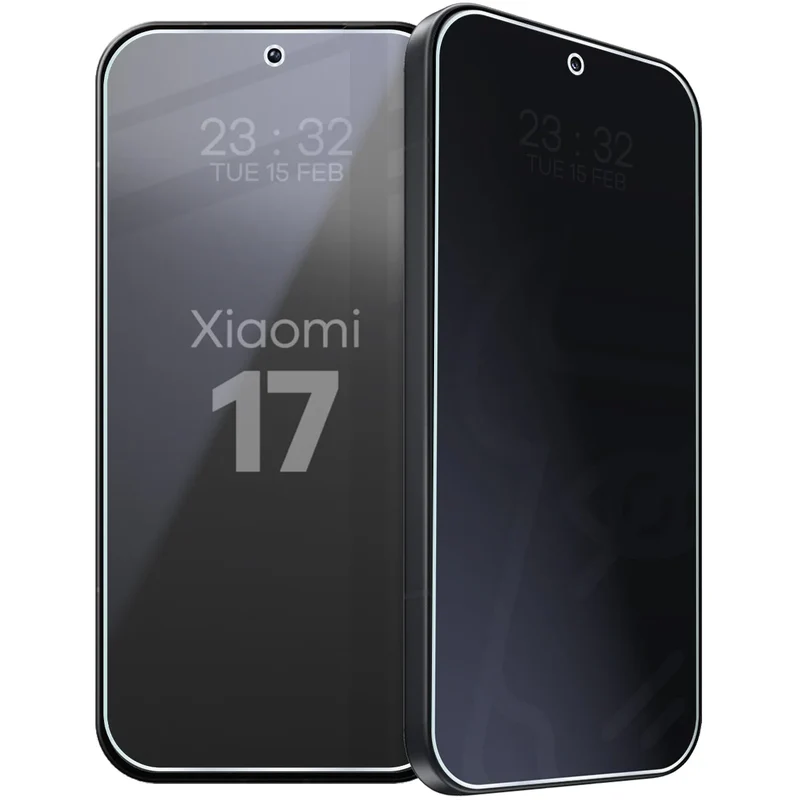 Hybridglas mit Privatschutzfilter für Xiaomi 17, Bizon Hybrid Shadow, Matt