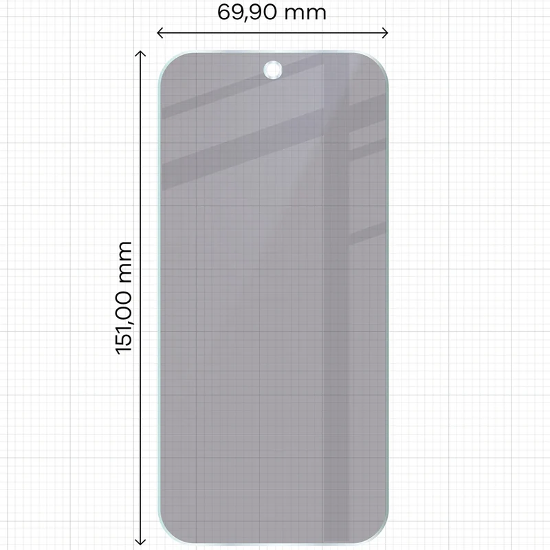 Hybridglas mit Privatschutzfilter für Google Pixel 10a, Bizon Hybrid Shadow, Matt