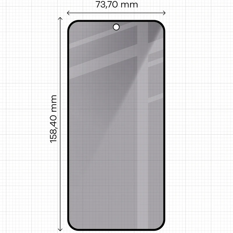 Gehärtetes Glas mit Privatschutzfilter und Applikationsrahmen für Galaxy A56 5G / A37 5G, Bizon Glass Aplikator Shadow, 1 Set