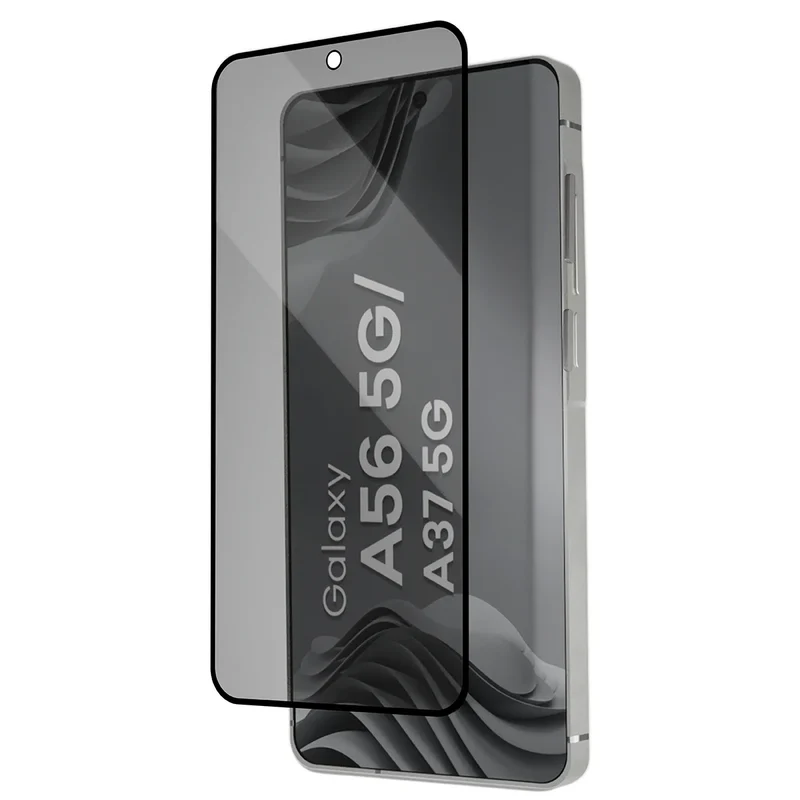 Gehärtetes Glas mit Privatschutzfilter und Applikationsrahmen für Galaxy A56 5G / A37 5G, Bizon Glass Aplikator Shadow, 1 Set
