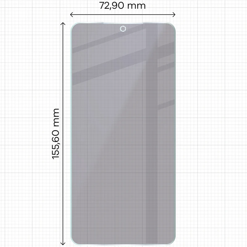 Hybridglas mit Privatschutzfilter für Galaxy S26 Plus, Bizon Hybrid Shadow, Matt
