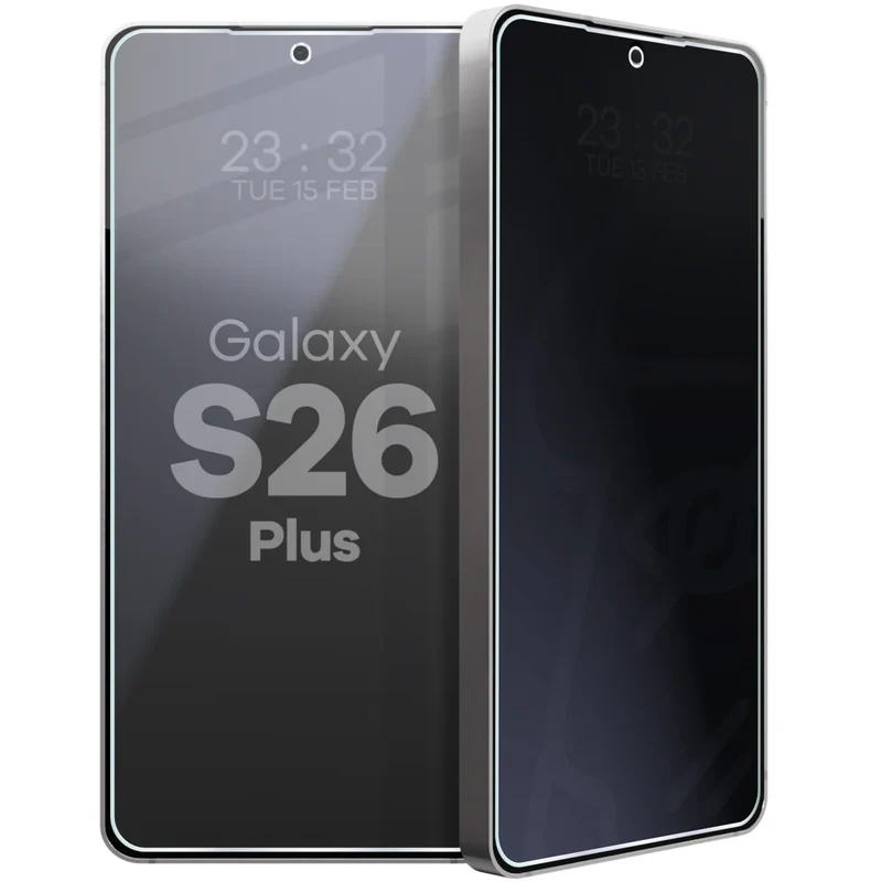 Hybridglas mit Privatschutzfilter für Galaxy S26 Plus, Bizon Hybrid Shadow, Matt