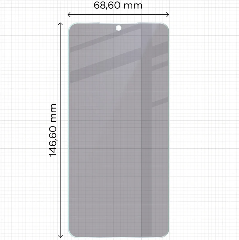 Hybridglas mit Privatschutzfilter für Galaxy S26, Bizon Hybrid Shadow, Matt